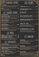 Menu Les Airelles - Les salades, plats et burgers,..