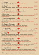 Menu La Pizz de Tignes - les pizzas