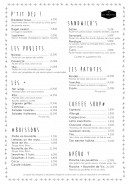 Menu Les poulettes - Les menus