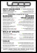 Menu Loop - les burgers, bols et wraps