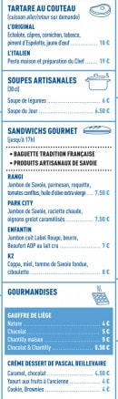 Menu Tummy - les tartares, sandwiches et gourmandises