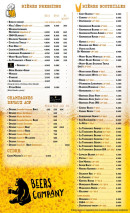 Carte et menu de Beers Company à Le Pont de Beauvoisin — Les bières et champagnes