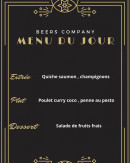 Carte et menu de Beers Company à Le Pont de Beauvoisin — Menu