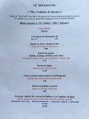 Carte et menu de Le grand bouquetin à Champagny en Vanoise — Le menu surprise