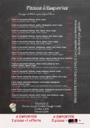 Carte et menu de La Brasserie des Belleville à Saint Martin de Belleville — Pizzas à emporter et desserts