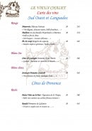 Menu Le Vieux Chalet - Les vins page 5