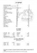 Menu Le Vieux Chalet - Les apéritifs, sodas et eaux minérales 