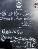 Menu Chez fred - exemple de menu