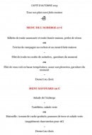 Carte et menu de L'Auberge Fleurie à Notre Dame des Millieres — Les menus