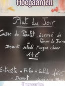 Menu Hotel  de la Gare - Un exemple de menu du jour