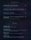 Carte et menu de Restaurant L'Ekrin by Laurent Azoulay à Méribel — Les desserts et menus