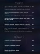 Carte et menu de Restaurant L'Ekrin by Laurent Azoulay à Méribel — Les viandes et fromages