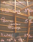 Menu Le Lac Bleu - L' ardoise