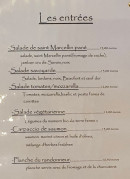 Menu le chalupot - les entrées