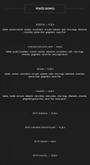 Carte et menu de Brasserie des Artistes à Annecy — Les pokés bowls