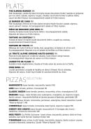 Menu Elwood - Plats et pizzas