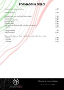Carte et menu de La Dolce vita Annecy à Annecy — formaggi dolci