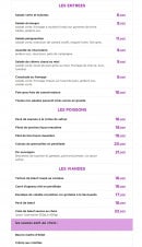 Carte et menu de La Rotisserie Du Thiou à Annecy — Entrées, poissons et viandes