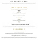 Carte et menu de La Rotonde des Trésoms à Annecy — La renaissance et l'odyssée