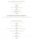 Carte et menu de La Rotonde des Trésoms à Annecy — La terre des alpes et l'alchimie