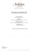 Menu Le Belvedère - Menu retour du marché