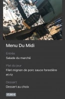 Menu Le p'tit gone - Le menu du midi