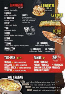 Menu Le panama - Les sandwichs, tex mex et paninis,...