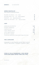 Menu Le Ricochet - Drink's suite