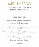 Carte et menu de Les Quais à Annecy — Menu hebdo