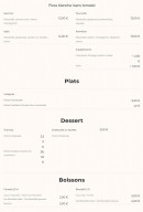 Menu Mozza Mozza - Les pizzas suite, plats, desserts et boissons