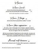 Menu Saba - Les menus