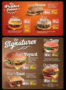 Menu Star Burger - Les burgers page 2