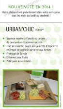 Menu Urban Food - L'urban'chic