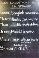 Menu Bony's cafe - Suggestion de la semaine