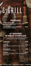 Carte et menu de Victoria's Grill à Etrembieres — Les poissons et tartares