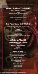 Carte et menu de Victoria's Grill à Etrembieres — Les menus