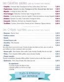 Carte et menu de La Véranda Villa Magna à Ville la Grand — Les galettes salées et crêpes sucrées