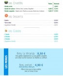 Carte et menu de La Véranda Villa Magna à Ville la Grand — Les crudités, desserts et glaces