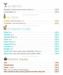 Carte et menu de La Véranda Villa Magna à Ville la Grand — Les apéritifs, cidres et boissons