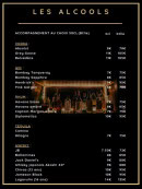 Menu Le Double Concept - Les alcools