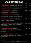 Menu Le Double Concept - La carte pizzas