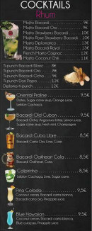 Menu Le Tavaillon - Les cocktails