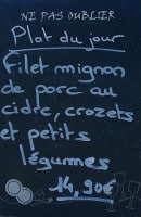 Menu Le Serasson - Un exemple de plat du jour