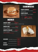 Menu Chick'n factory - Les menus, sandwichs et boissons,...