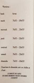 Carte et menu de Le baroté des Alpes à Le Petit Bornand les Glie — Les informations