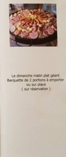 Carte et menu de Le baroté des Alpes à Le Petit Bornand les Glie — Le plat géant