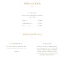 Menu Le Sarde - Les menus