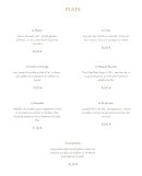 Menu Le Sarde - Les plats
