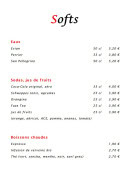 Menu Le Sarde - Les softs
