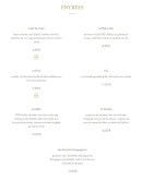 Menu Le Sarde - Les entrées